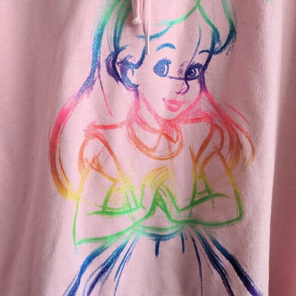 Disney 100 Pink Minnie Tinkerbell Alice Hoodie - Picture 6 of 11